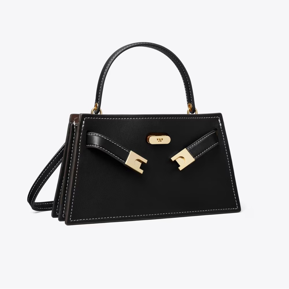 Tory Burch Mini Lee Radziwill Top-Handle Bag Black